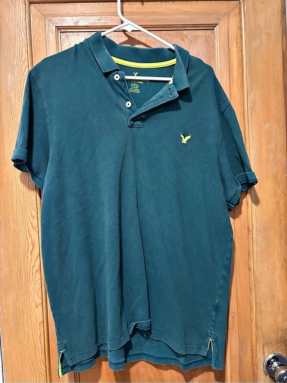 American Eagle Outfitters Men's Cotton Polo in Green